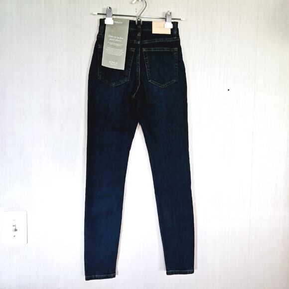 Everlane The Authentic Stretch High-Rise Skinny Jeans- Mid Blue - size 23 - NWT - Picture 3 of 8